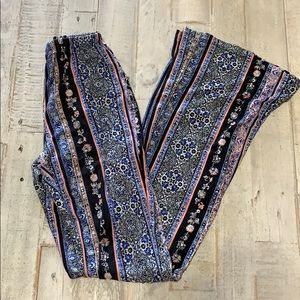 Printed flare leg pants